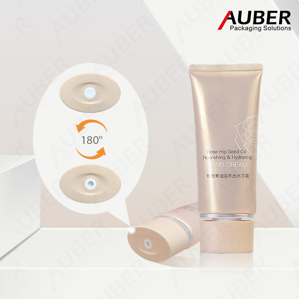 D40mm hydrating hand cream tube with oval center dispensing cap