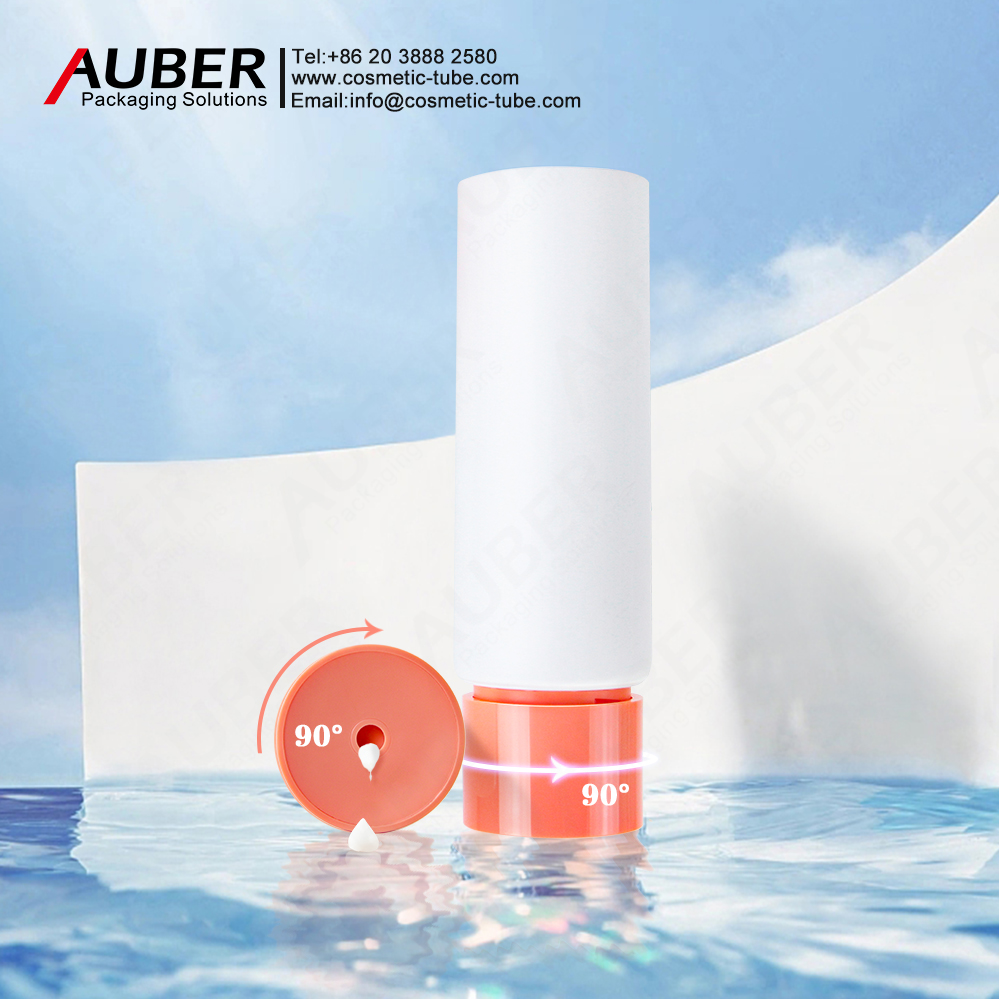 D50mm eco friendly tube packaging with center dispensing cap