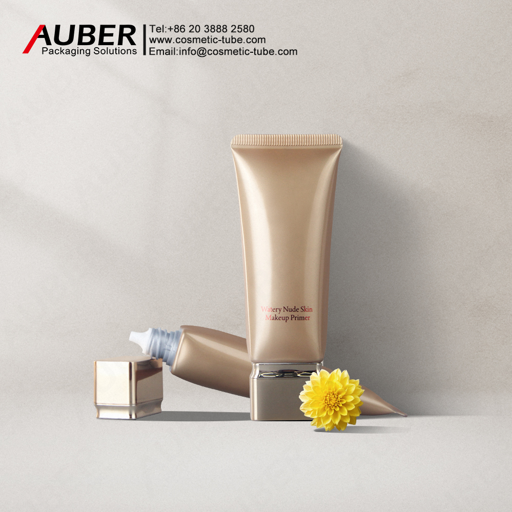Auber Luxury Golden Rectangular Cap Primer Tube