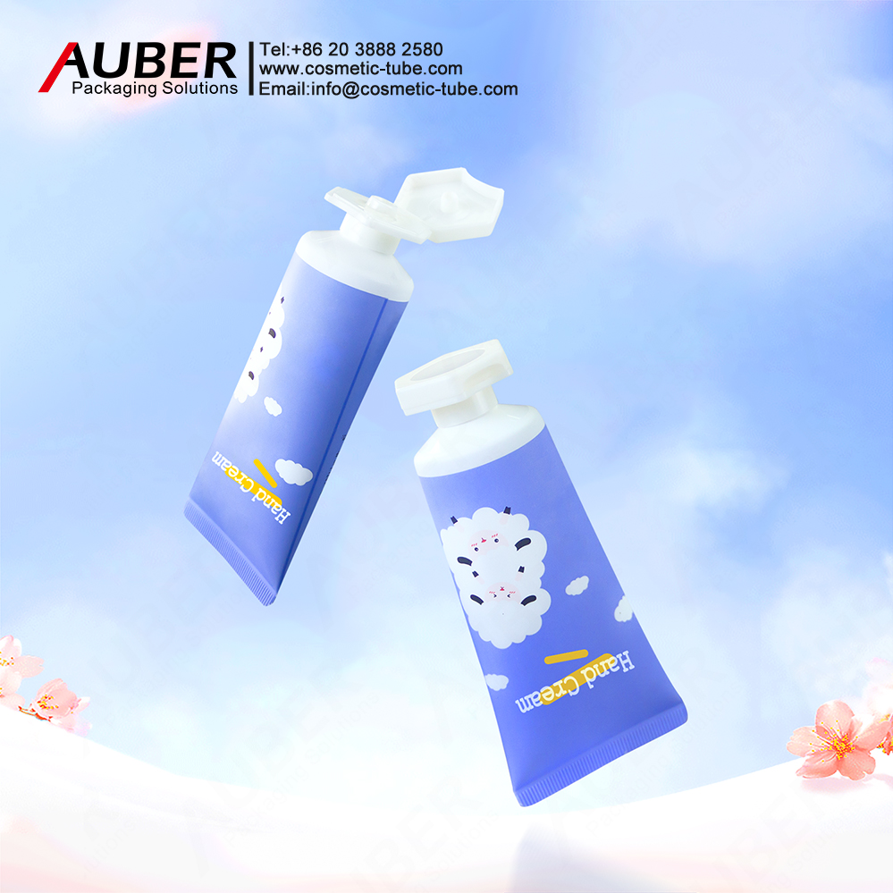 Auber D35mm empty hand cream tubes with hexagonal flip top cap