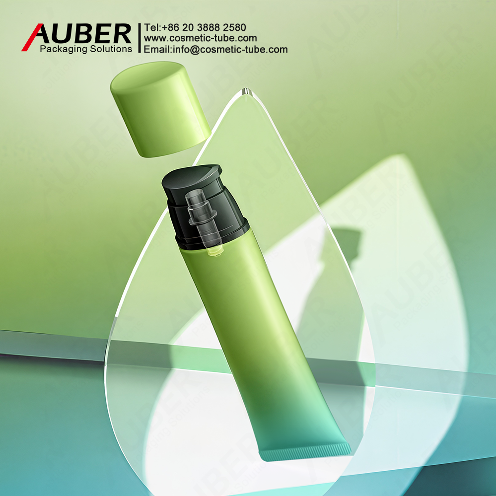 Auber Packaging’s Gradient Green Airless Pump Tube
