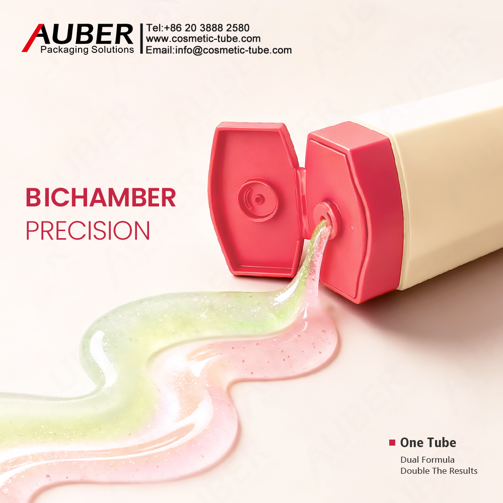 Auber Dual Chamber Cosmetic Tube for Cream