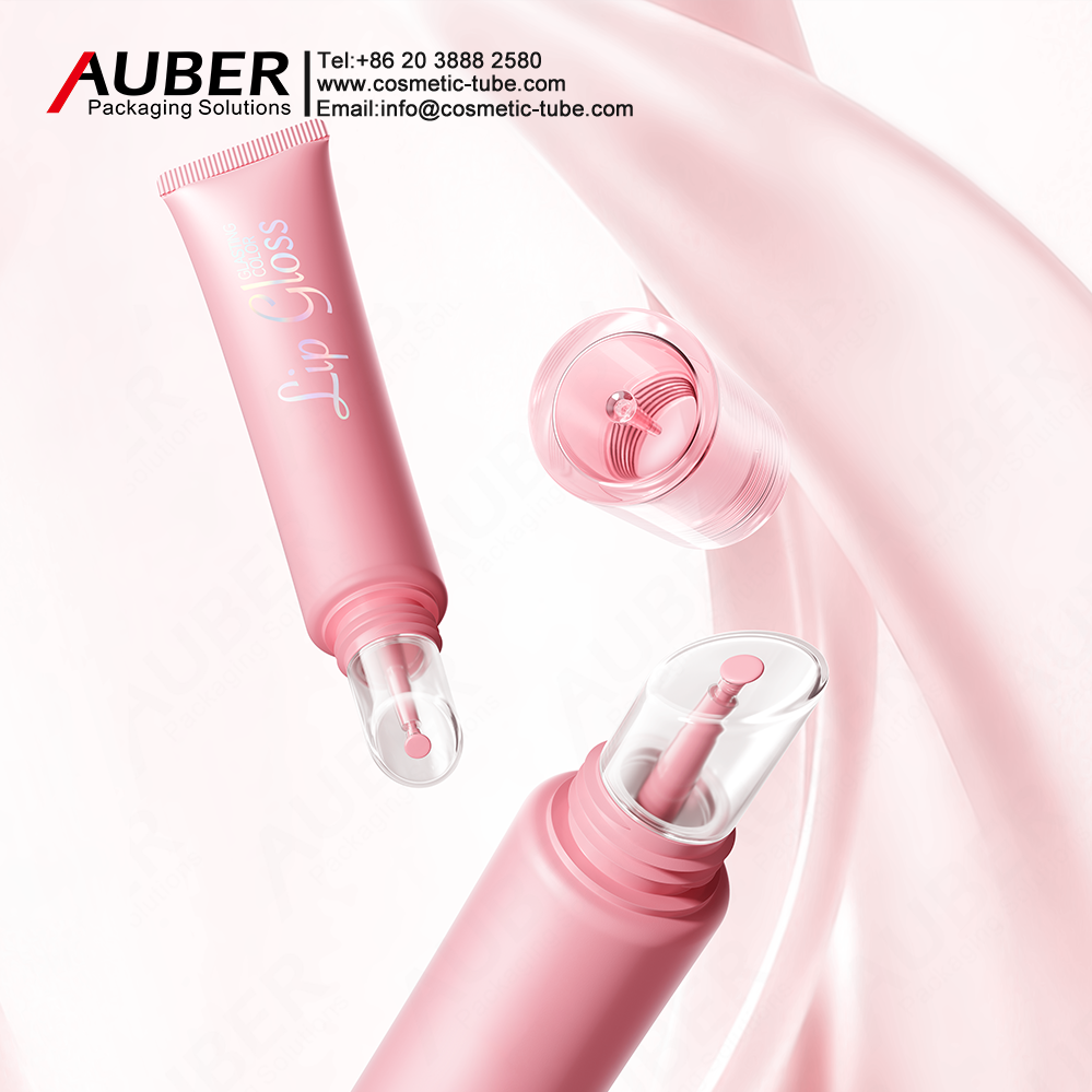 Auber soft matte lip gloss tube with precision applicator