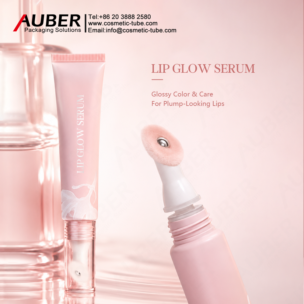 Auber lip glow serum tube with soft applicator