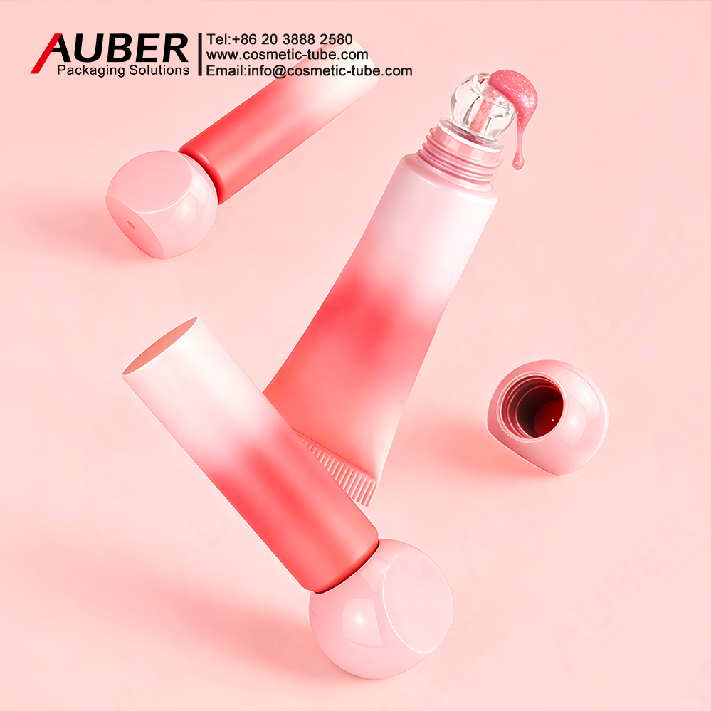 Auber  lip gloss tube with precision applicator
