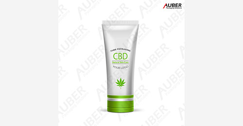 Hemp cosmetic ABL tube with green flip top cap