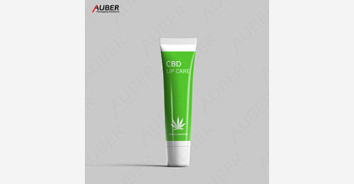 White logo PE tubes for CBD skincare products