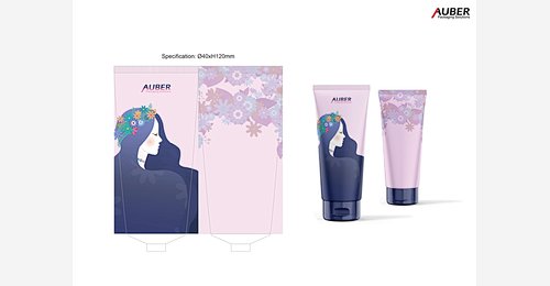 Purple Beauty for women cosmetic tube