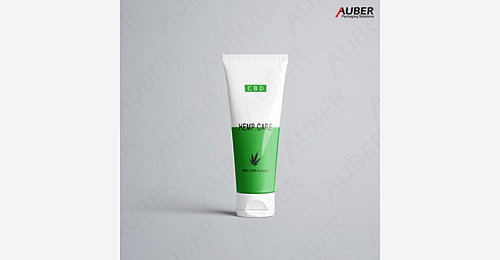 Hemp care squeeze plastic tube with screw on cap