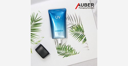 Oval blue gradient high glossy tube
