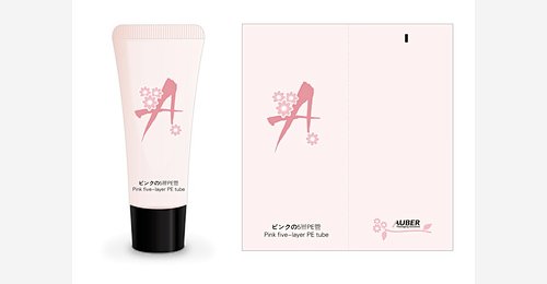 Pink Sakura tubes for hand cream
