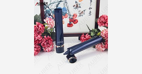 Deep blue oval plastic squeeze tubes