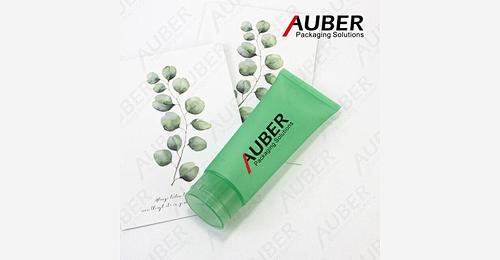 Green matte transparent PE tubes for skincare