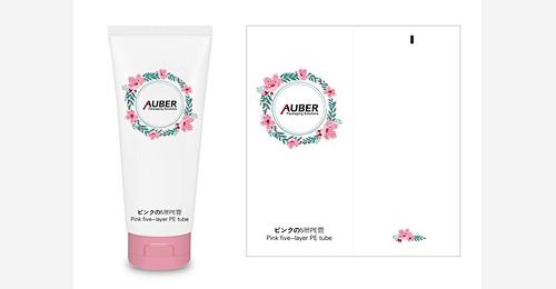 Pink little fllowers five layer PE tube