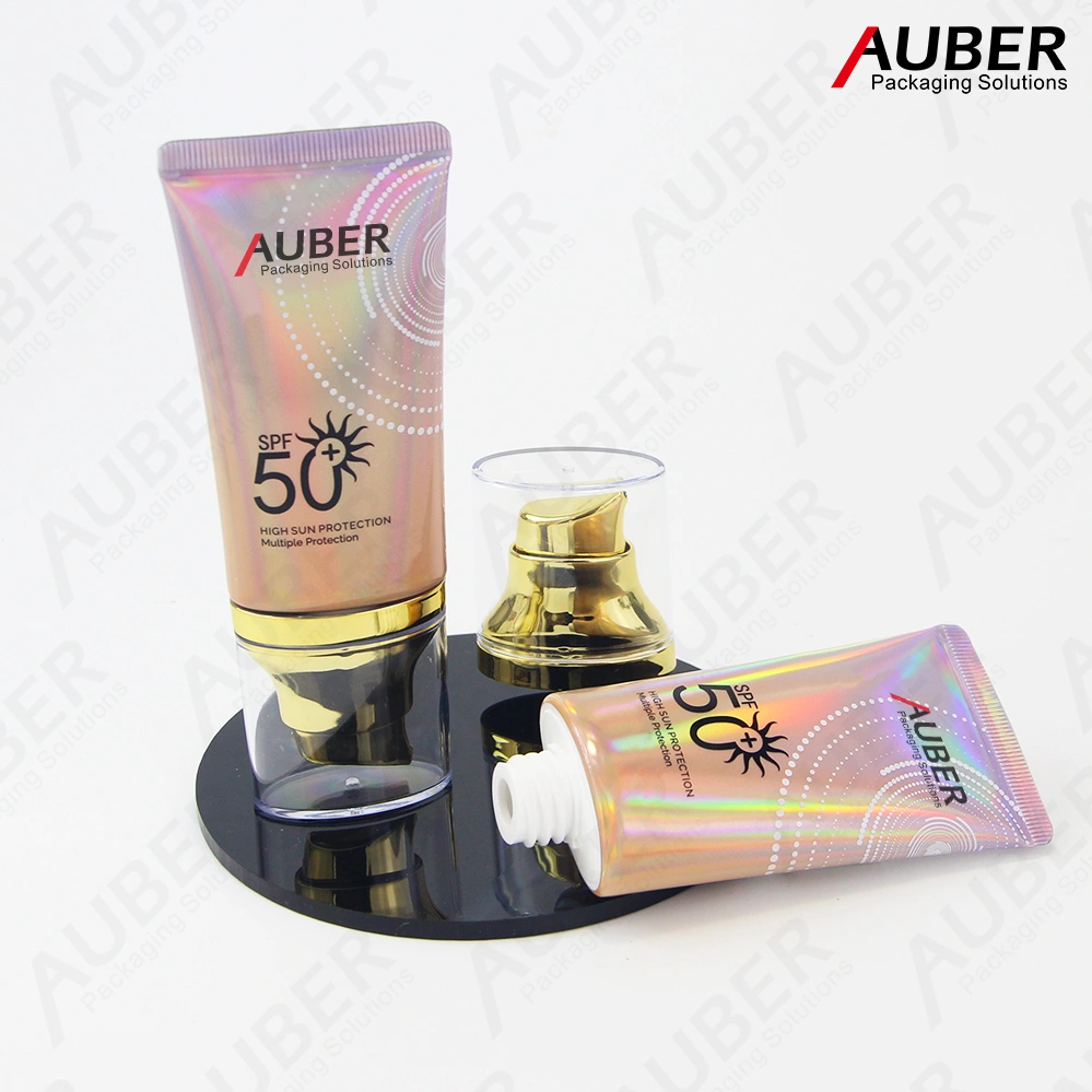Oval High glossy tube with transparent cap