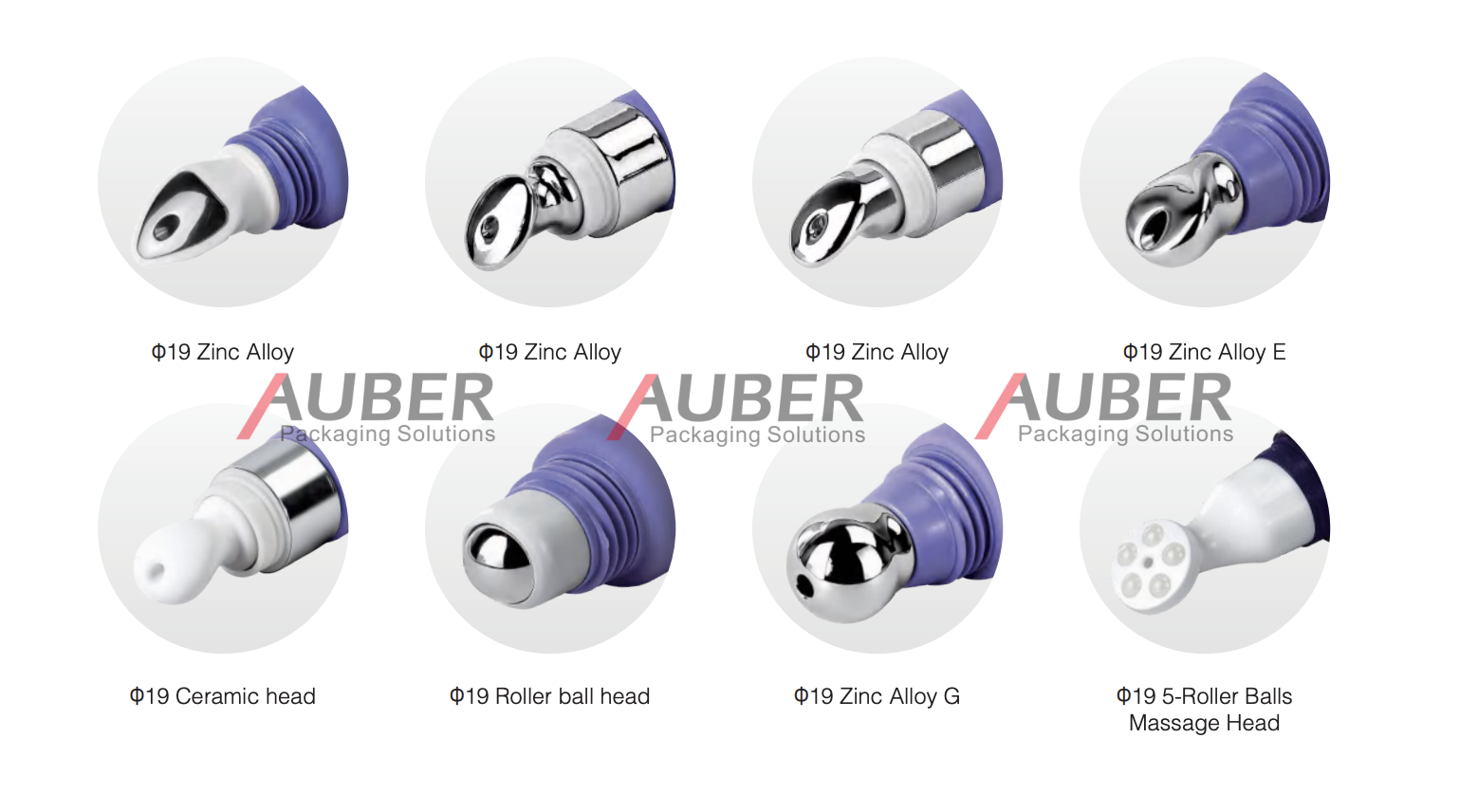 Zinc Alloy & Ceramic Roller Massage Heads