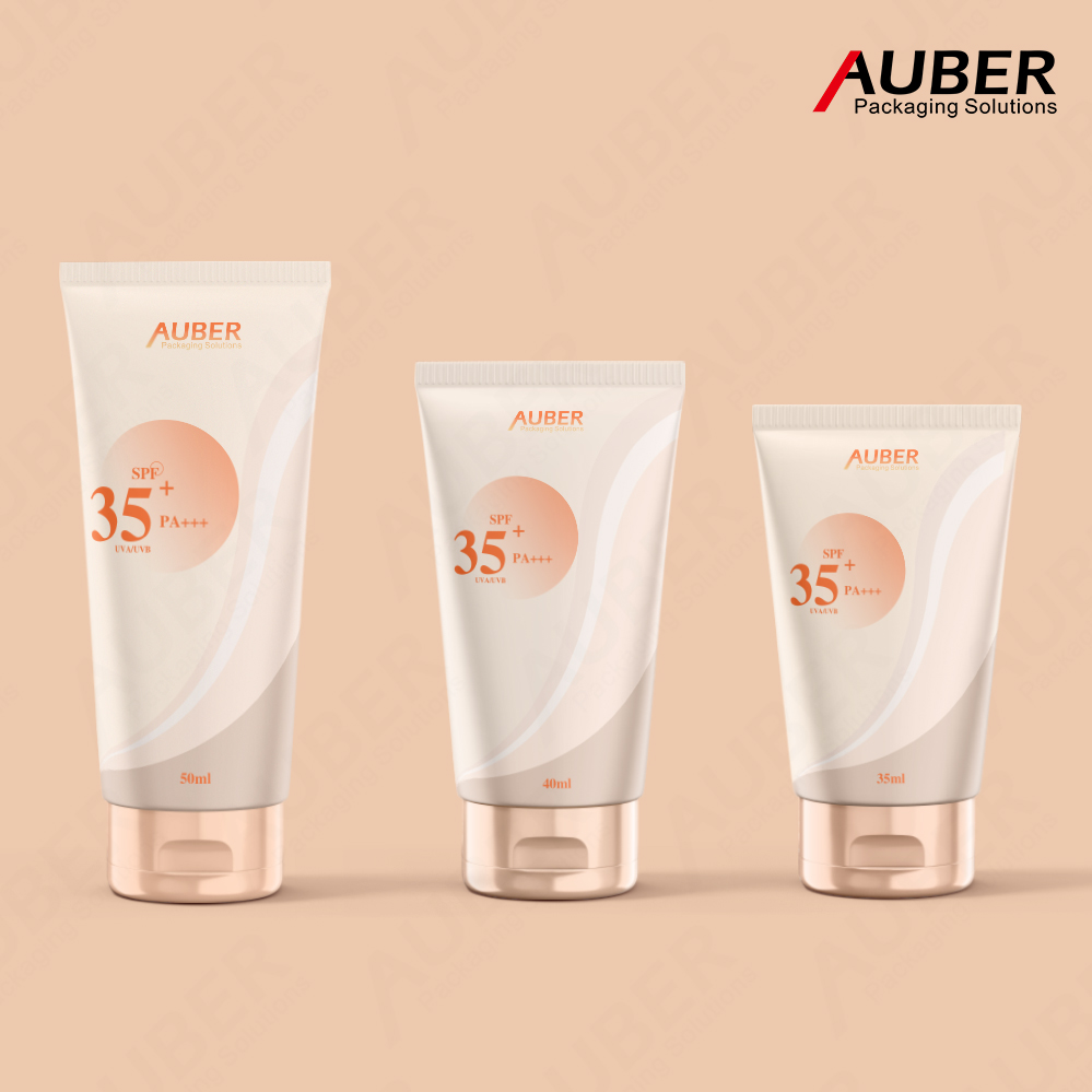 Auber 50ml Round Sunscreen Tube Packaging